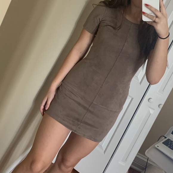 Paper Crane Dresses & Skirts - Brownish/Tan Short Sleeve Dress